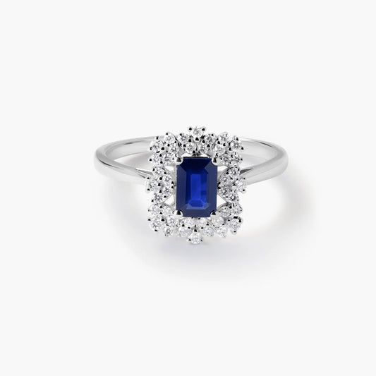 Anillo de oro blanco 18K diamante natural 0.22 ct. JAIPUR CELESTIA