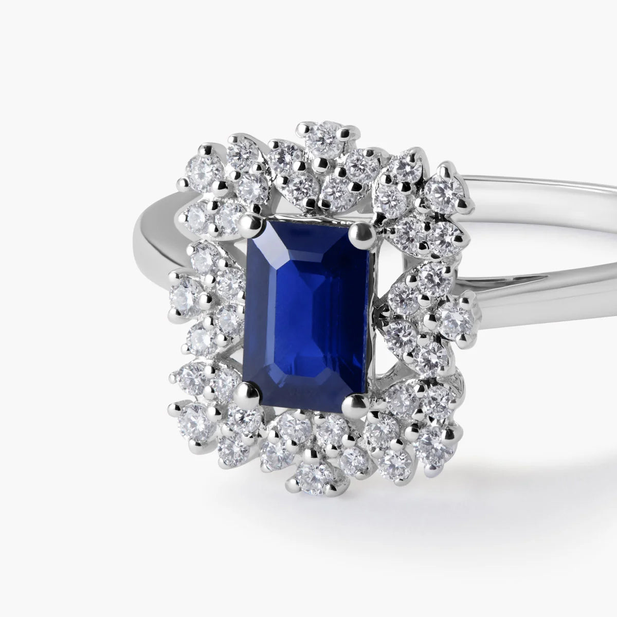 Anillo de oro blanco 18K diamante natural 0.22 ct. JAIPUR CELESTIA