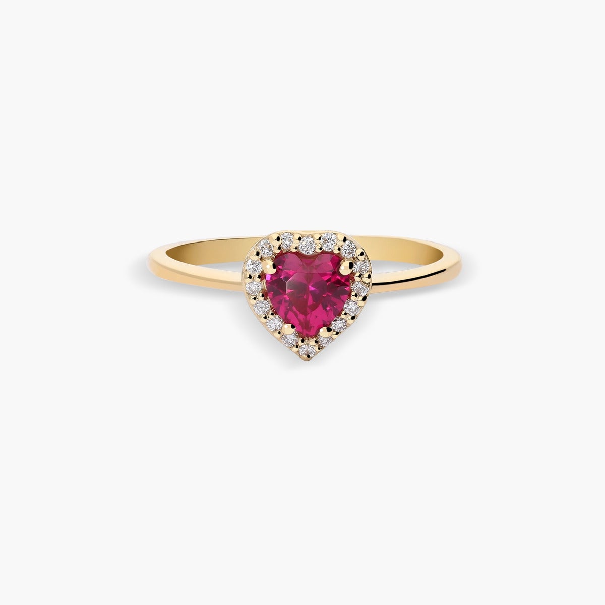 Anillo de oro 18K diamante natural 0.08 ct.