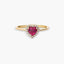 Anillo de oro 18K diamante natural 0.08 ct.