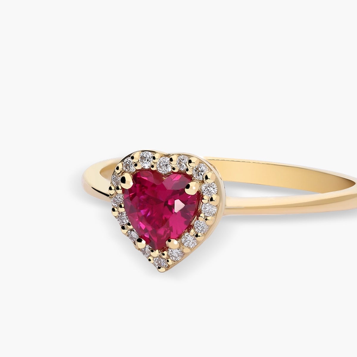 Anillo de oro 18K diamante natural 0.08 ct.