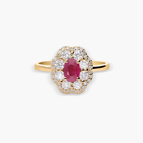 Anillo de oro 18K diamante natural 0.63 ct. JAIPUR FLAMMIA