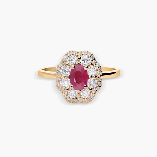 Anillo de oro 18K diamante natural 0.63 ct. JAIPUR FLAMMIA
