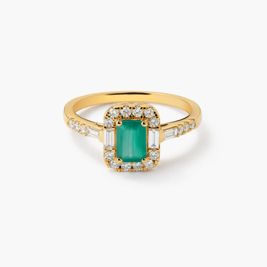 Anillo de oro 18K diamante natural 0.410 ct. GATSBY