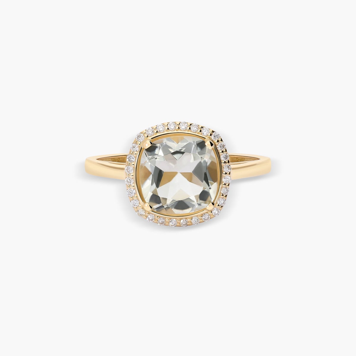 Anillo de oro 18K diamante natural 0.14 ct.