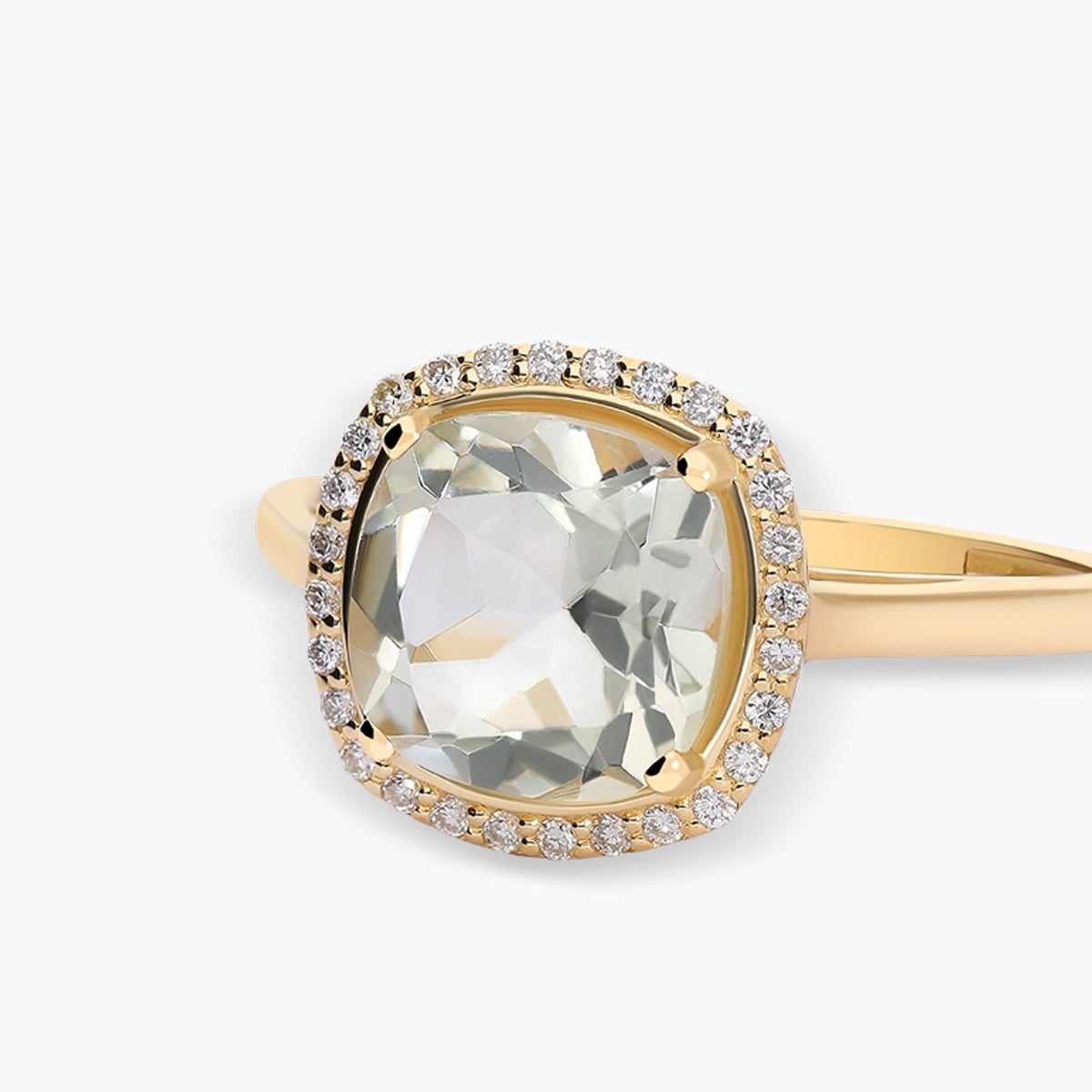 Anillo de oro 18K diamante natural 0.14 ct.