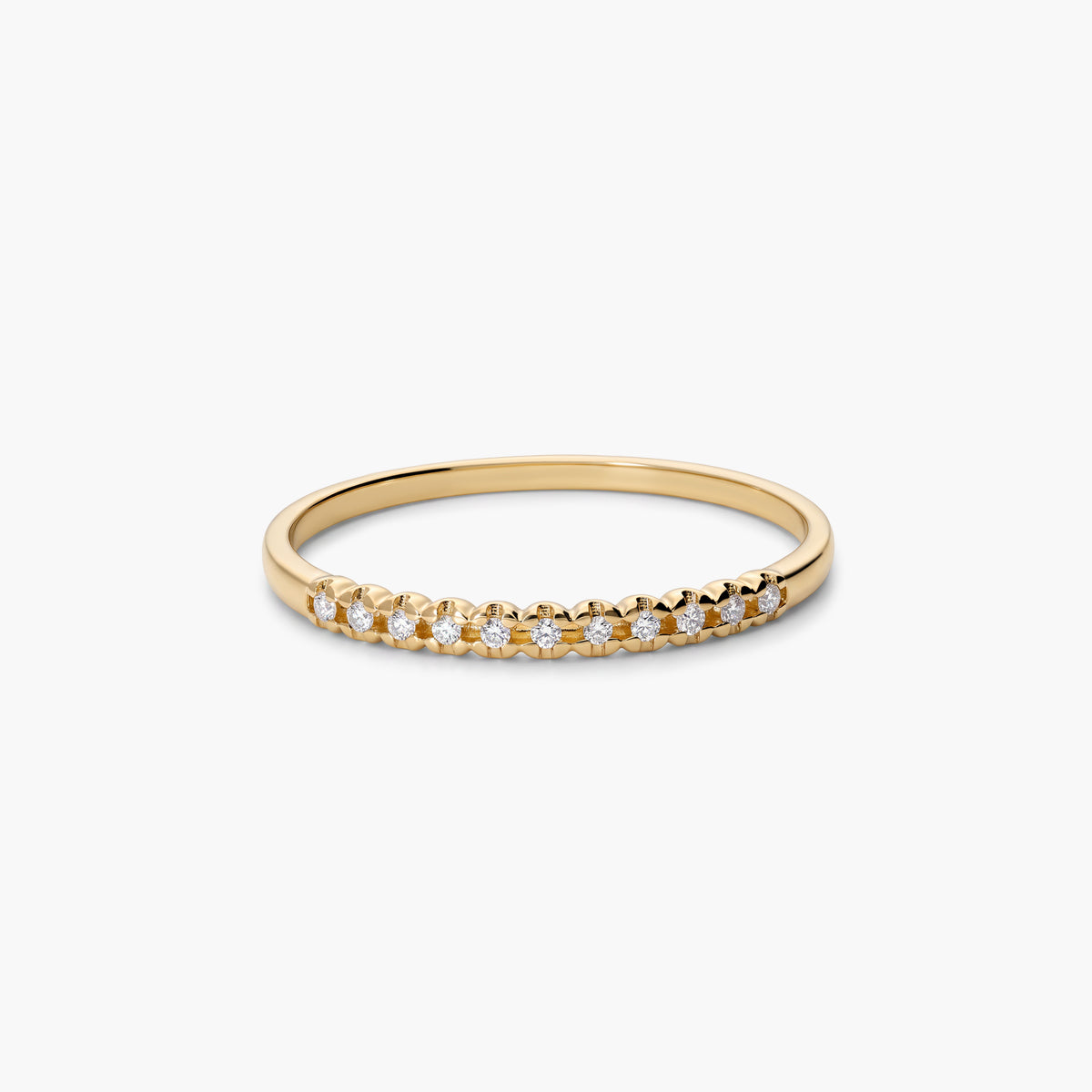 Anillo de oro 18K diamante natural 0.07 ct. STARS