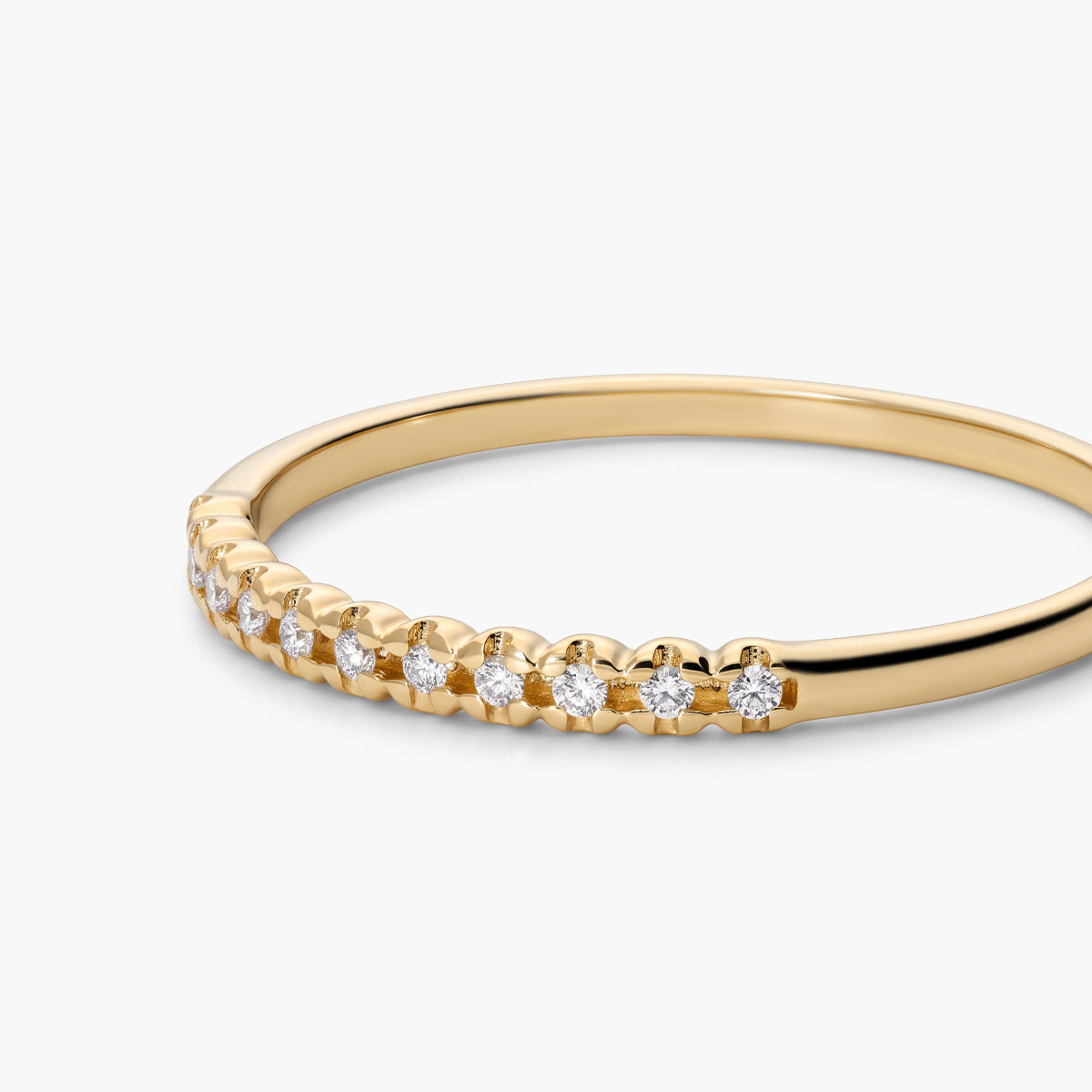 Anillo de oro 18K diamante natural 0.07 ct. STARS