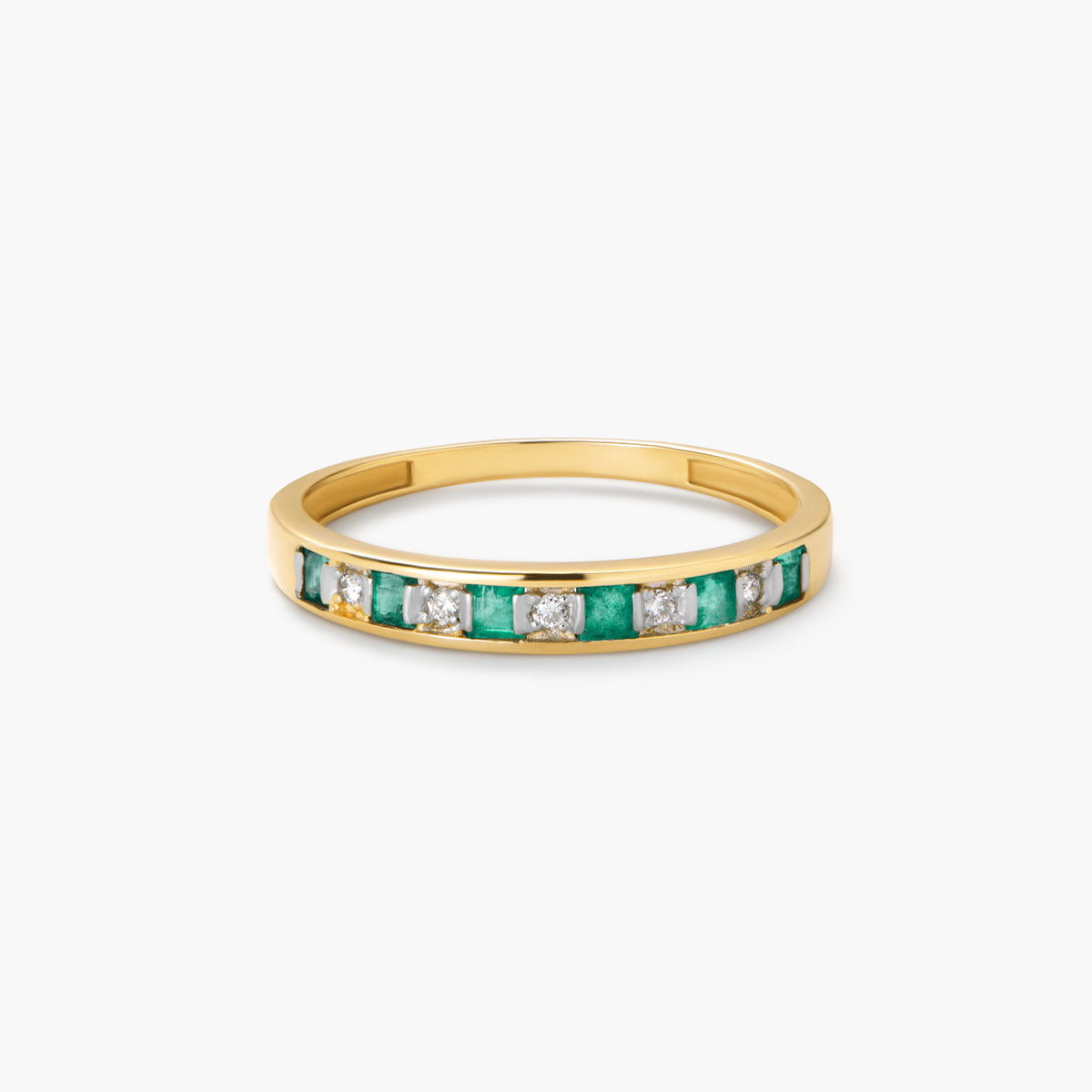 Anillo de oro 18K diamante natural 0.04 ct.