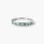 Anillo de oro blanco 18K diamante natural 0.04 ct. 