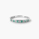 Anillo de oro blanco 18K diamante natural 0.04 ct. 