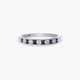 Anillo de oro blanco 18K diamante natural 0.04 ct.