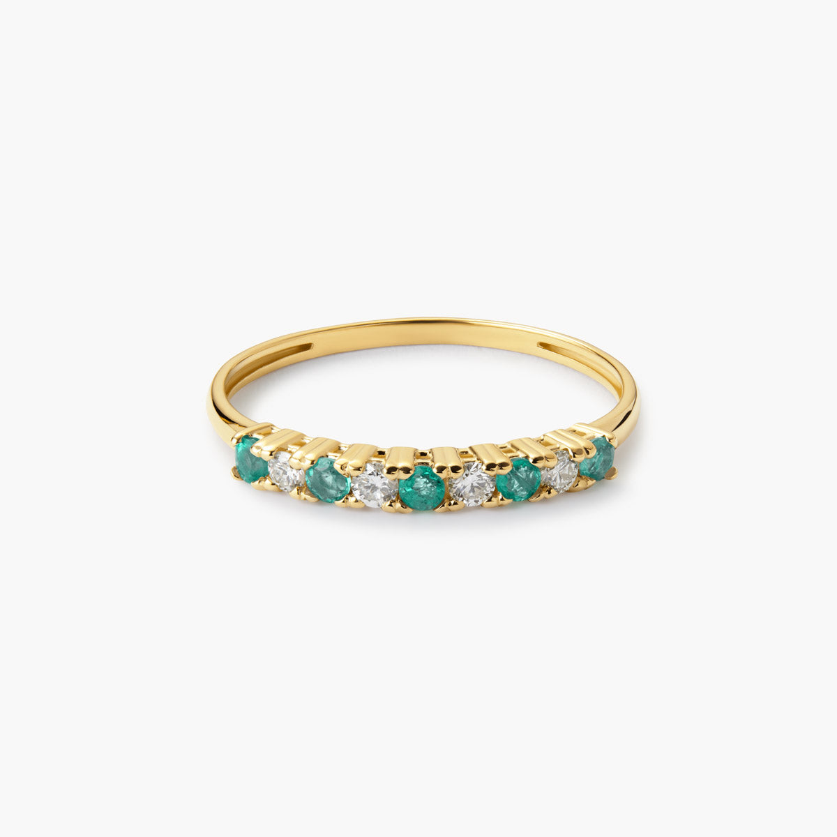 Anillo de oro 18K diamante natural 0.16 ct.