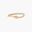 Anillo de oro 18K diamante natural 0.05 ct.