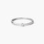 Anillo de oro blanco 18K diamante natural 0.05 ct.