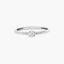 Anillo de oro blanco 18K diamante natural 0.124 ct.