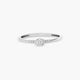 Anillo de oro blanco 18K diamante natural 0.124 ct.