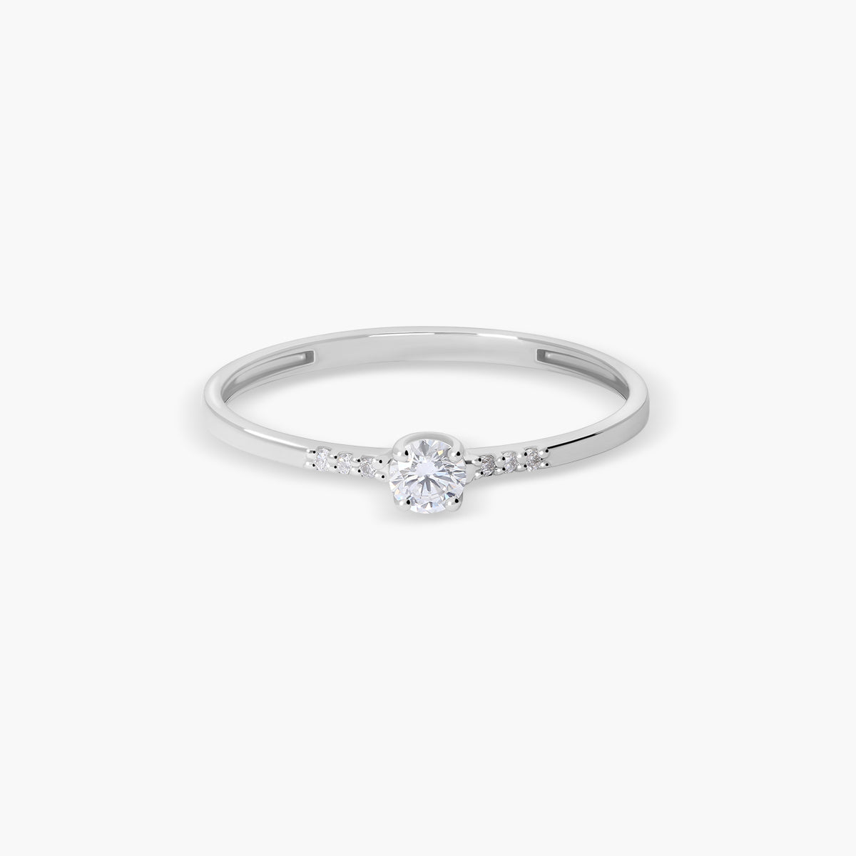 Anillo diamante natural 0.04 ct. oro 18 quilates