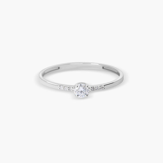 Anillo diamante natural 0.04 ct. oro 18 quilates