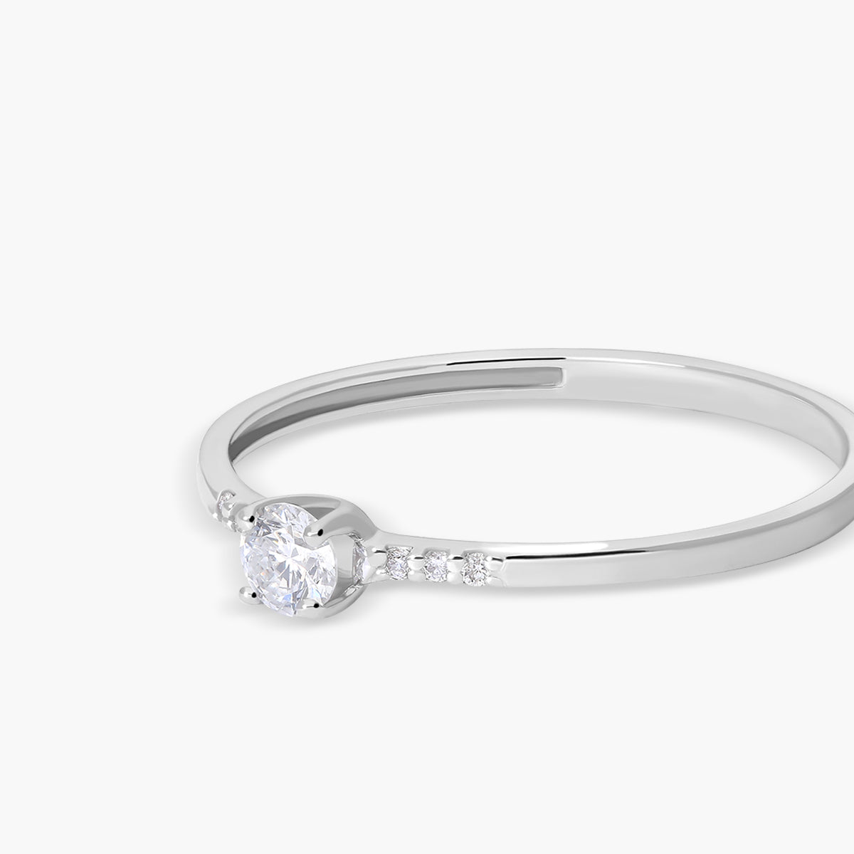Anillo diamante natural 0.04 ct. oro 18 quilates