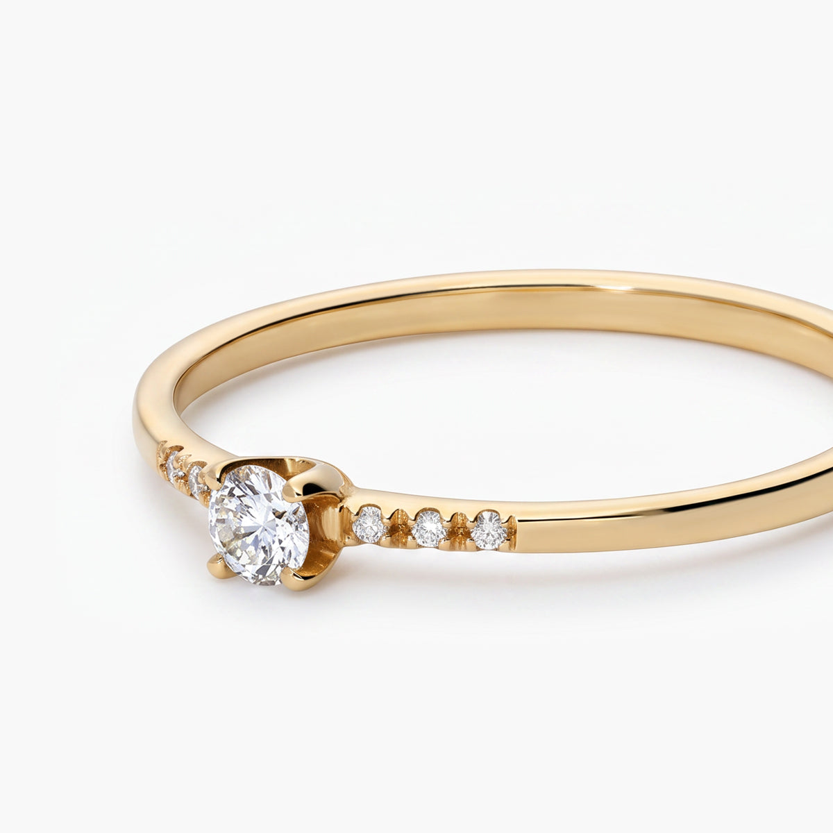 Anillo diamante natural 0.02 ct. oro 18 quilates