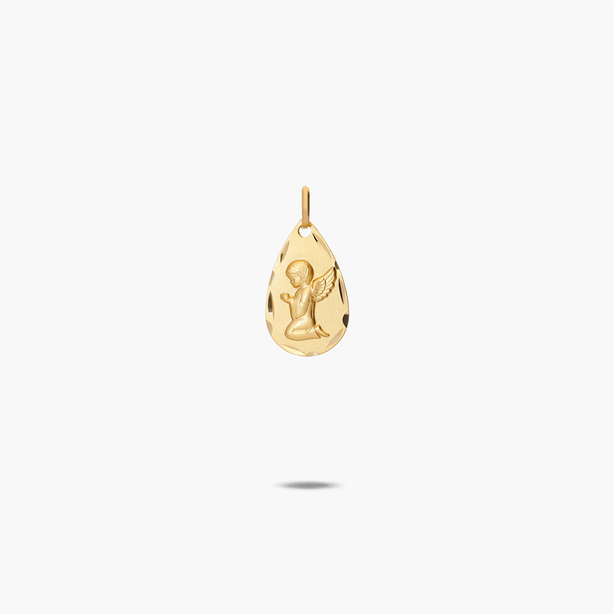 Medalla ángel de oro 18K 19 mm
