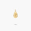 Medalla ángel de oro 18K 19 mm