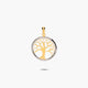 Colgante árbol de la vida de oro bicolor 18K 20 mm TREE OF LIFE