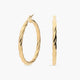 Pendientes de aro de oro 18K 35 mm TWIST