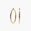 Pendientes de aro de oro 18K 45 mm TWIST