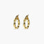 Pendientes de aro dibujo diamantado de oro 18K 20 mm