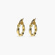 Pendientes de aro dibujo diamantado de oro 18K 20 mm