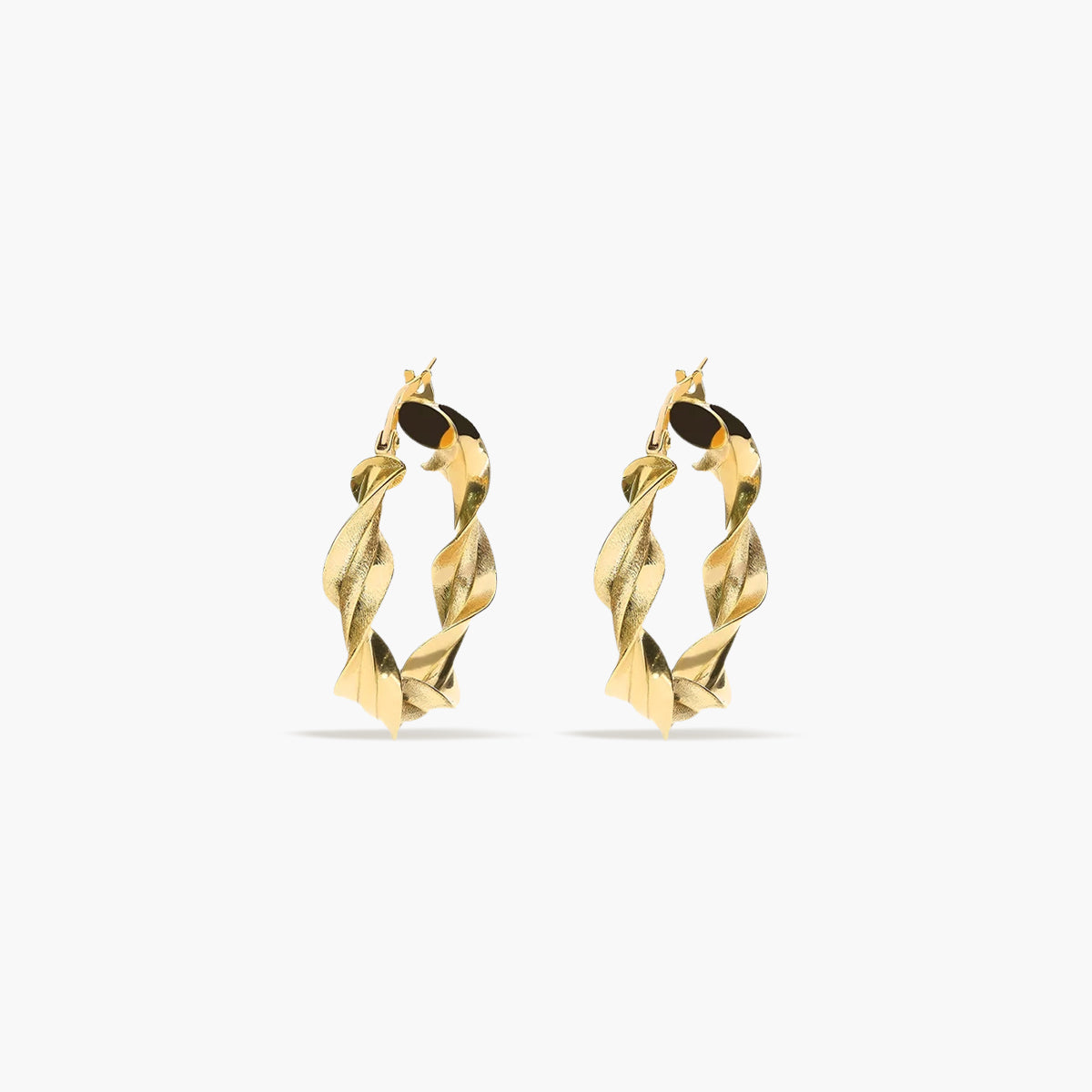 Pendientes de aro de oro 18K 20 mm HELIX