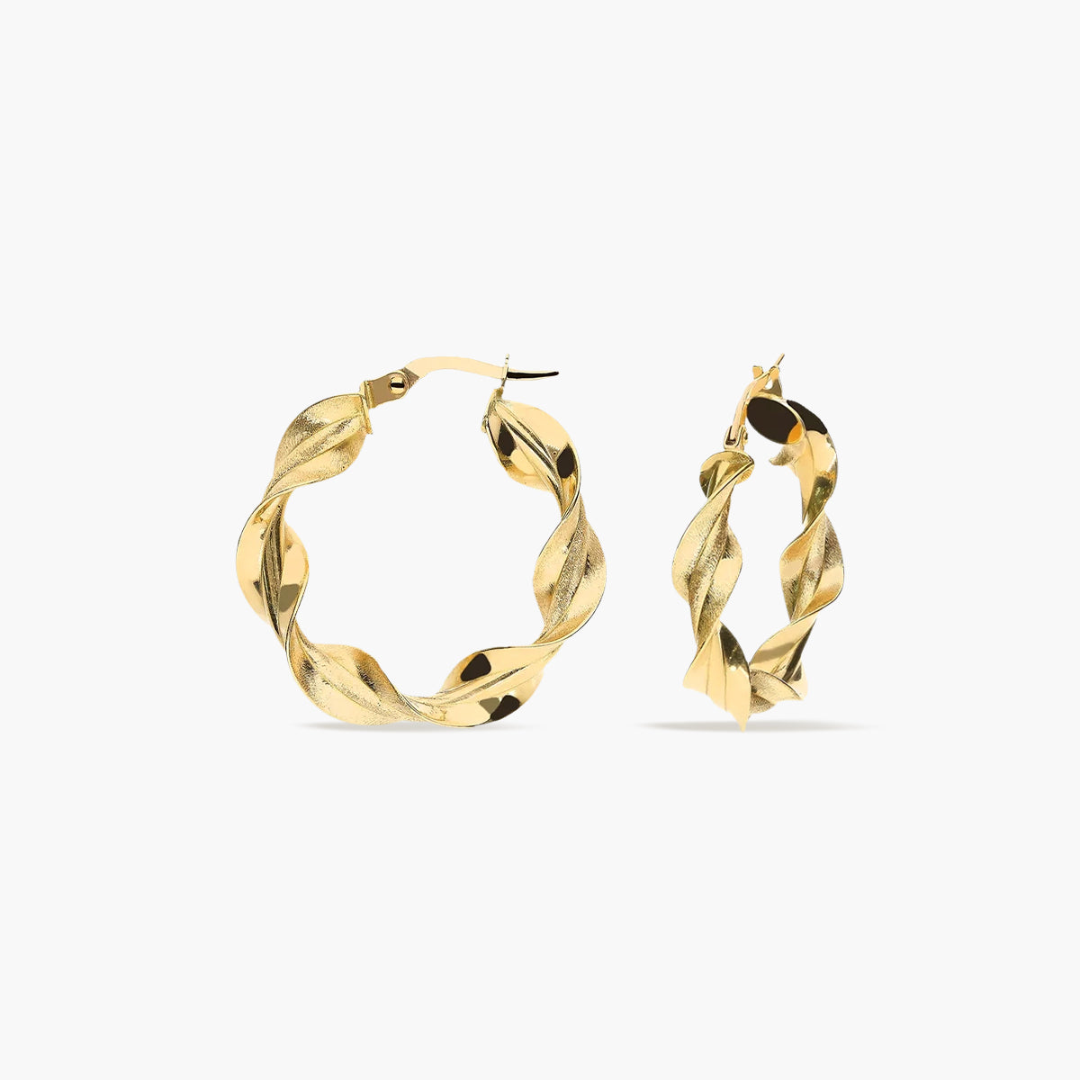 Pendientes de aro de oro 18K 20 mm HELIX