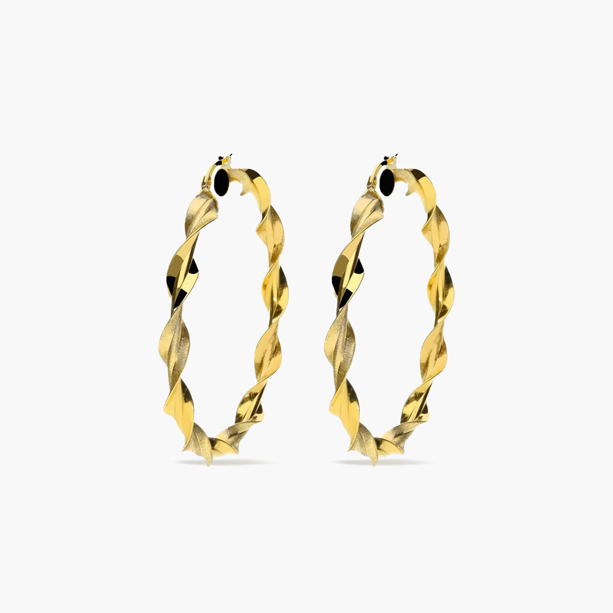 Pendientes de aro de oro 18K 25 mm HELIX