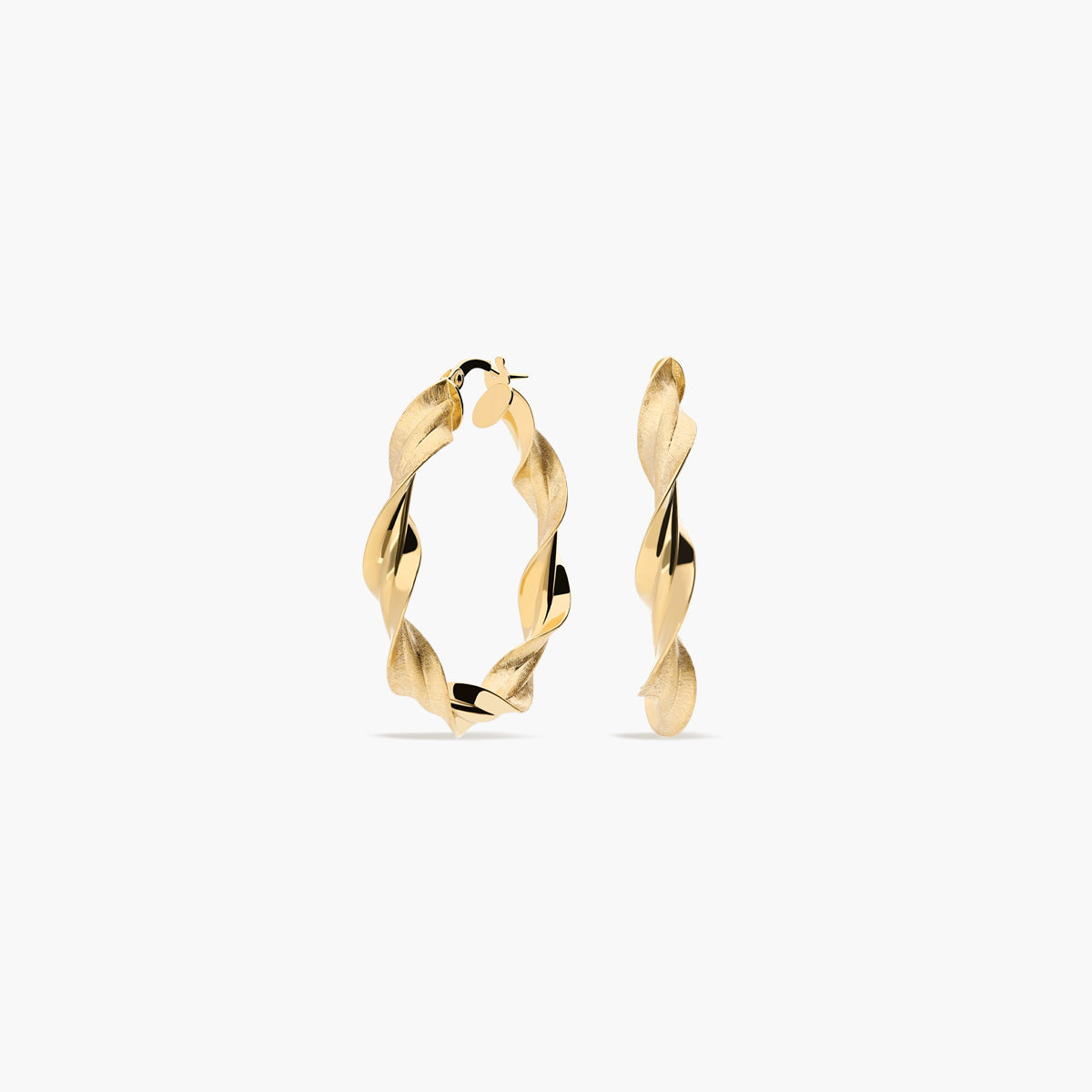 Pendientes de aro de oro 18K 30 mm HELIX