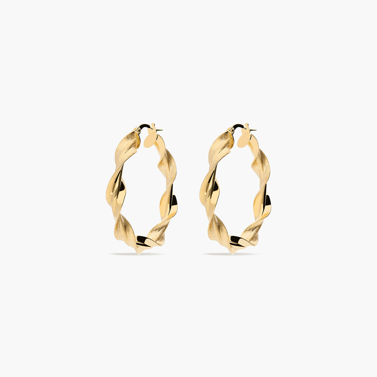 Pendientes de aro de oro 18K 30 mm HELIX