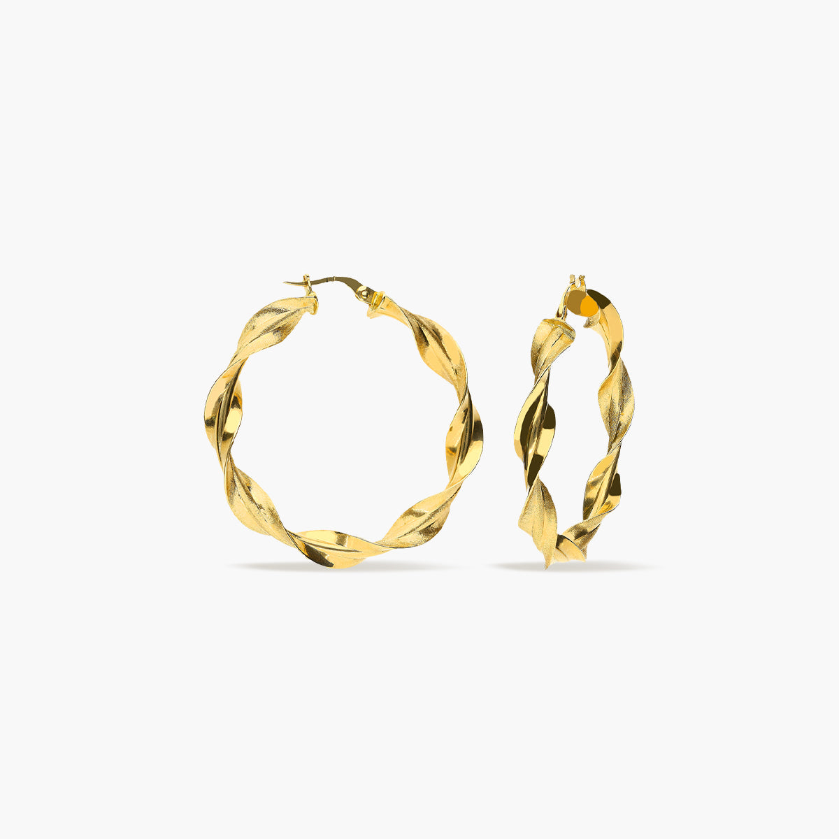 Pendientes de aro de oro 18K 35 mm HELIX