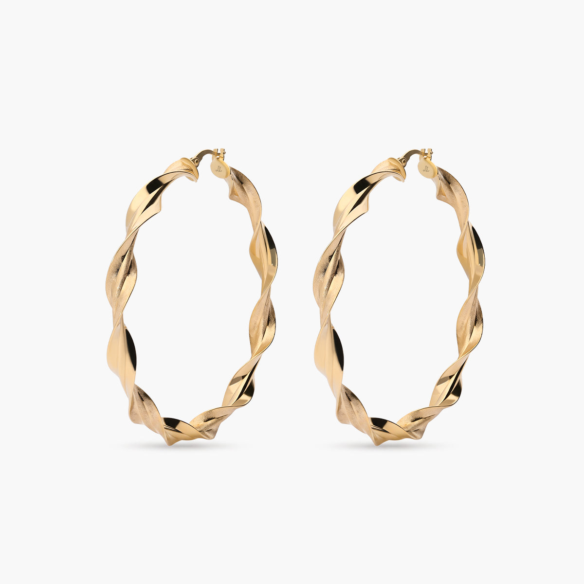 Pendientes de aro de oro 18K 50 mm HELIX