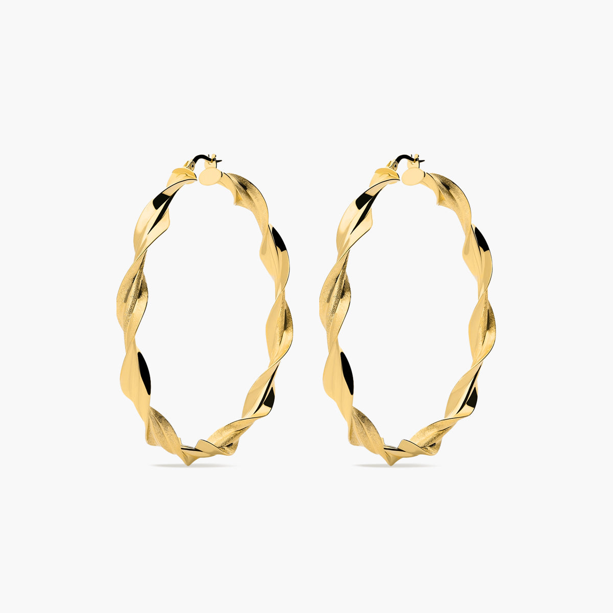 Pendientes de aro de oro 18K 45 mm HELIX