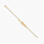Pulsera esclava infantil de oro 18K con chapa oval 13 cm