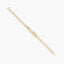 Pulsera esclava de oro 18K con chapa oval 15 cm