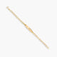Pulsera esclava de oro 18K con chapa oval 15 cm