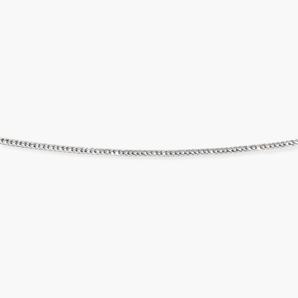 Gargantilla de oro blanco 18K 40 cm cola de zorro