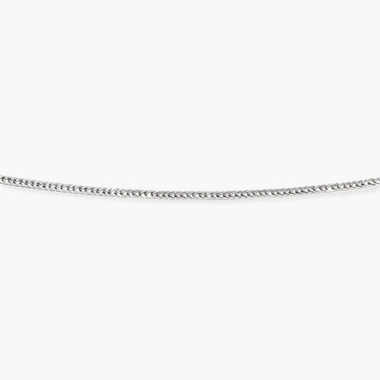 Gargantilla de oro blanco 18K 40 cm cola de zorro