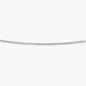 Gargantilla de oro blanco 18K 40 cm cola de zorro