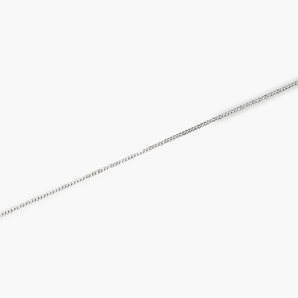 Gargantilla de oro blanco 18K 40 cm cola de zorro
