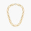 Gargantilla de oro 18K eslabón oval calado filigrana 45-48 cm