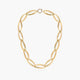 Gargantilla de oro 18K eslabón oval calado filigrana 45-48 cm