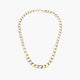 Gargantilla de oro bicolor 18K 45 cm eslabón